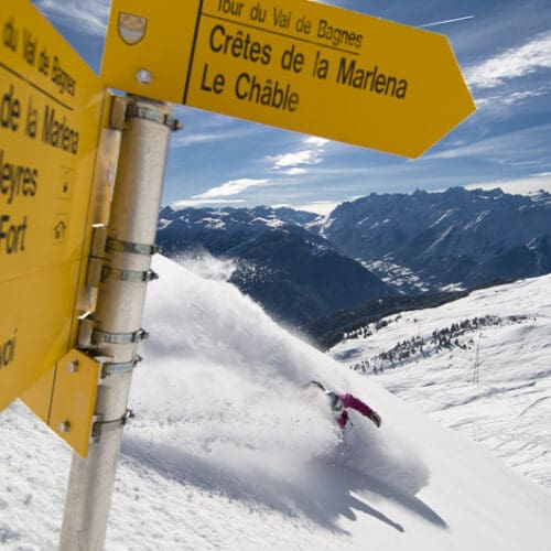 skiing in verbier